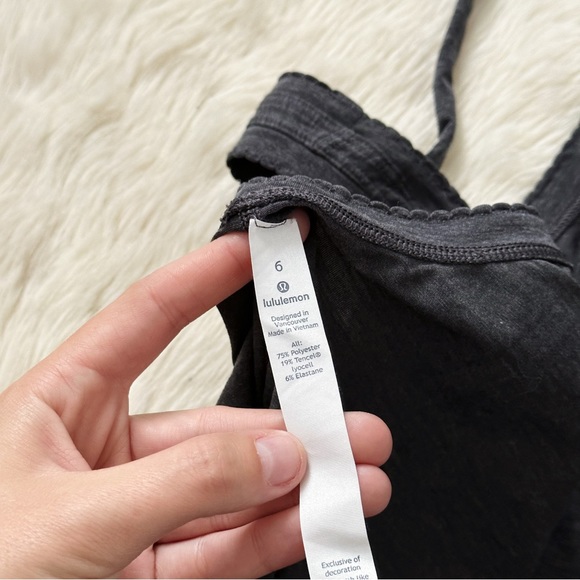 Lululemon Tied To It Tank in Heathered Black - Picture 6 of 6